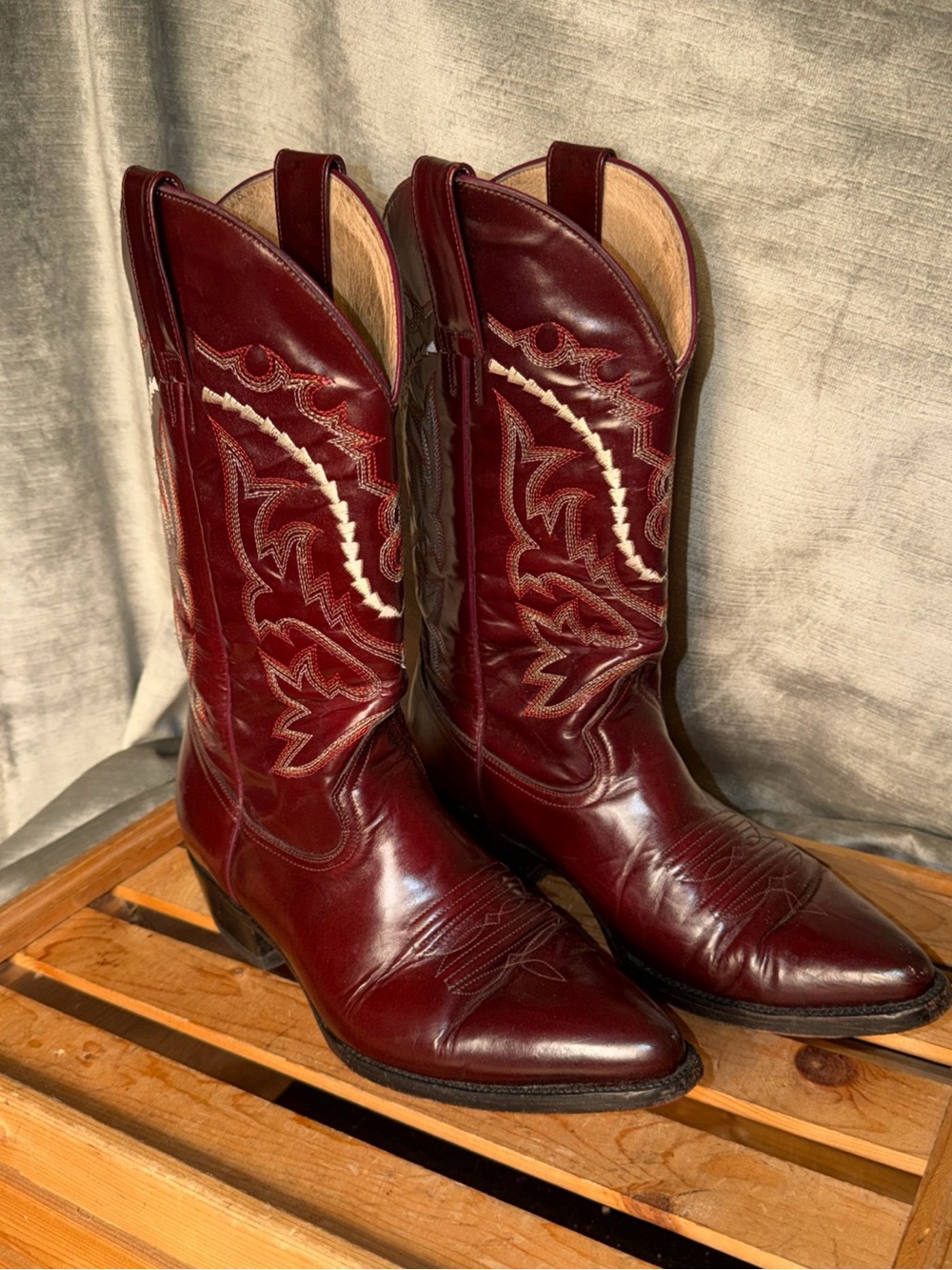 Pistolero Brown Leather Western Cowboy Boots Men’s 7.5 M Women’s 9M MX 26.5
